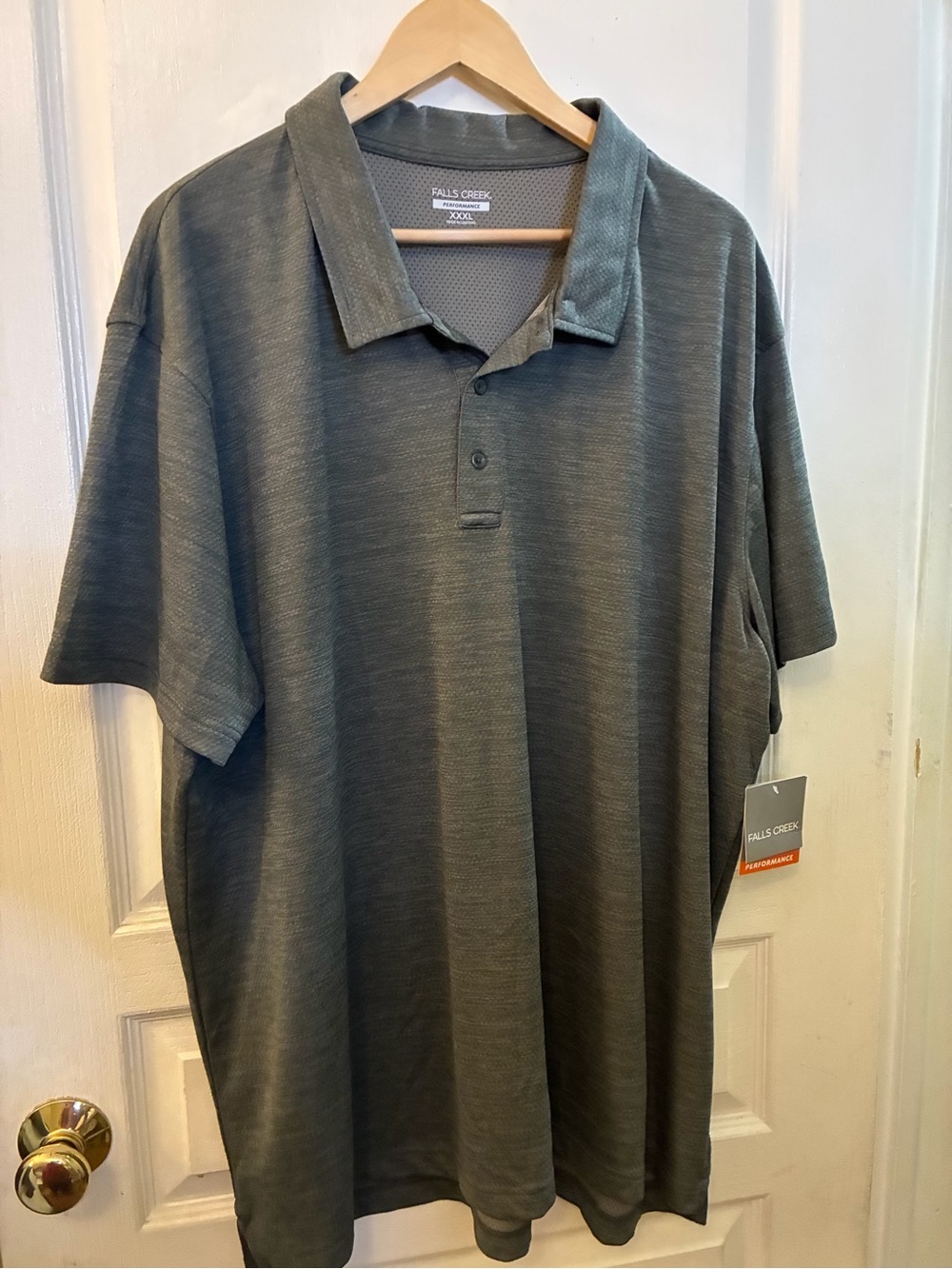 Falls Creek Performance Men’s Polo Shirt XXXL Gray New With Tags